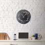 Wallity Reloj de Pared Decorativo de Metal Negro 50x50 cm